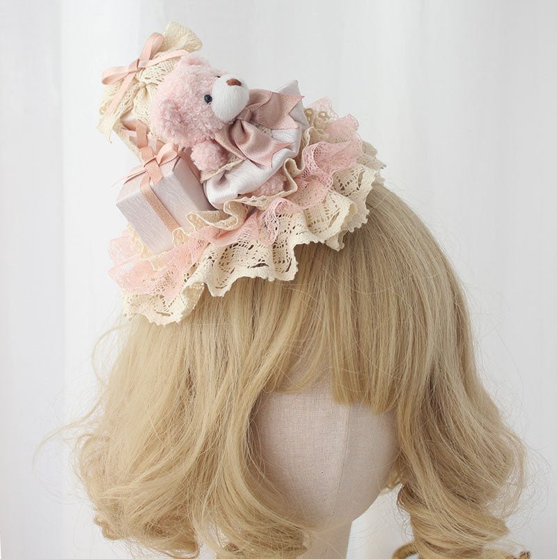 Lolita Sweet Pink Bear Headwear - LolitaEra2Lolita Sweet Pink Bear Headwear