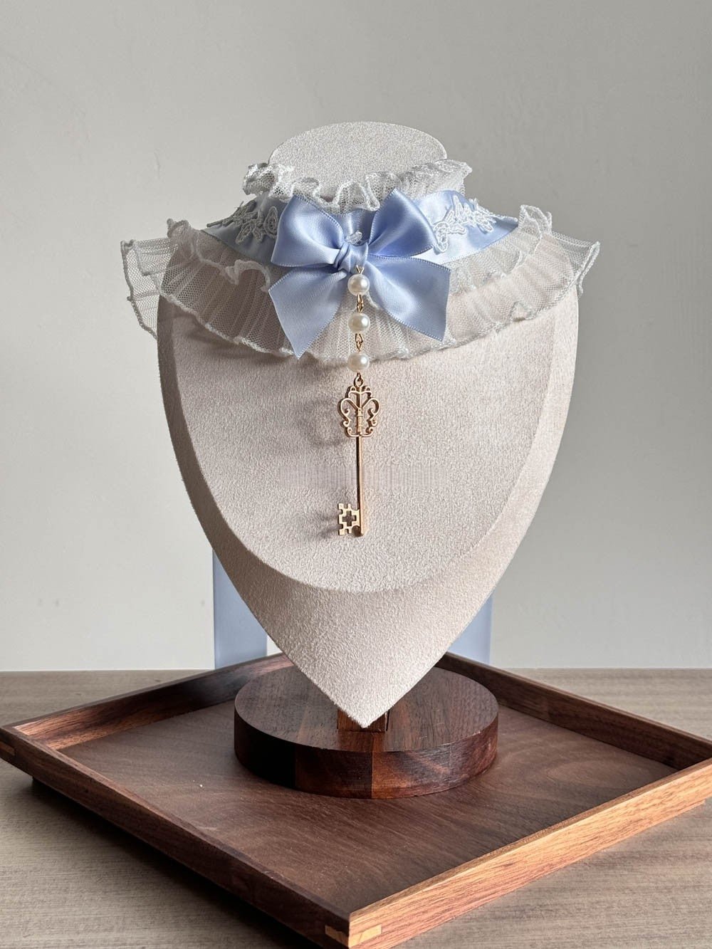 Lolita Sweet Pink & Blue Necklace Headband Hat - LolitaEra6Lolita Sweet Pink & Blue Necklace Headband Hat