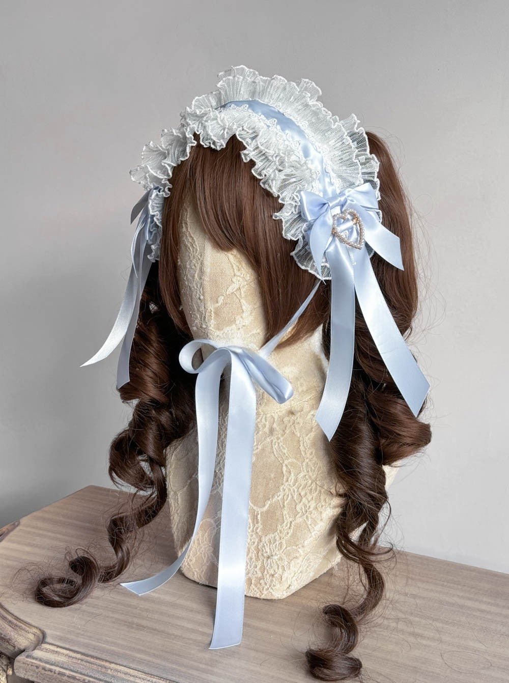 Lolita Sweet Pink & Blue Necklace Headband Hat - LolitaEra7Lolita Sweet Pink & Blue Necklace Headband Hat