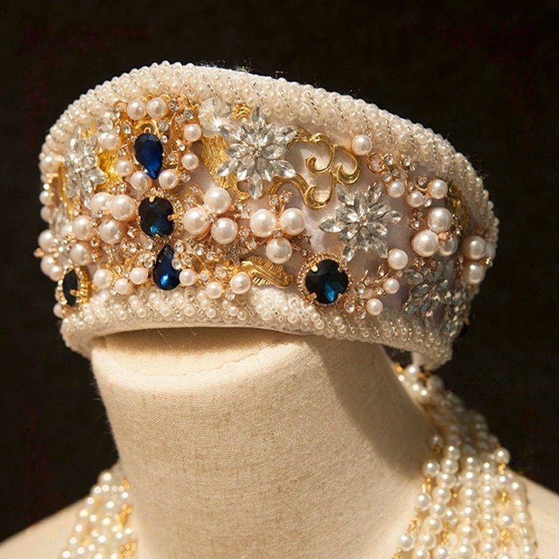 Lolita Vintage Crown Headpiece LE4159 - LolitaEraWhiteLolita Vintage Crown Headpiece LE4159