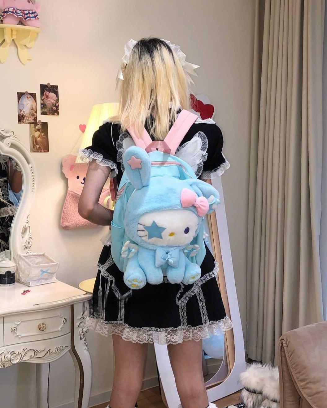 Lolita Y2K Kitty Cat Backpack - LolitaEraPinkLolita Y2K Kitty Cat Backpack