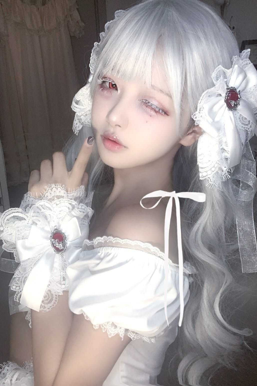 Lolita Y2K Lace Bow Hair Clips/Arm Sleeves - LolitaEra