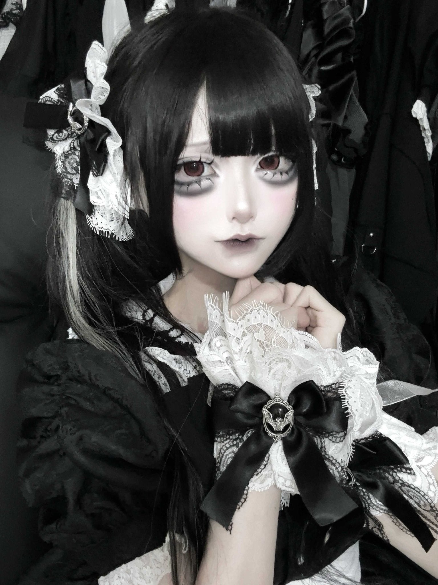 Lolita Y2K Lace Bow Hair Clips/Arm Sleeves - LolitaEra