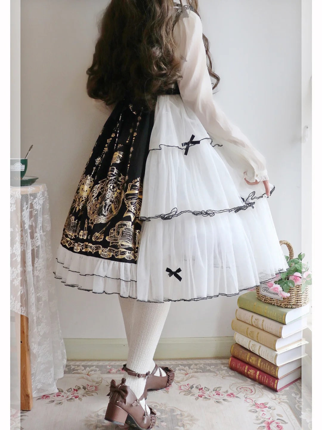 Gilded Fairy Town Lolita Original Printed JSK Dress