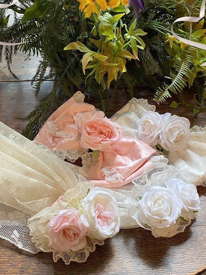 Love & Roses Long Party Dress - LolitaEraWhite AccessoriesSLove & Roses Long Party Dress