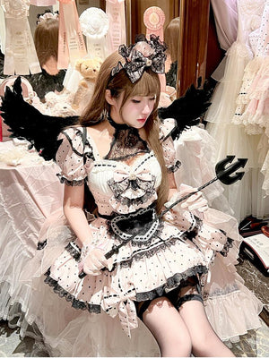Maid Cute Sweet Soft Girl Party Dress LE1203 - LolitaEraDress+ApronSMaid Cute Sweet Soft Girl Party Dress LE1203