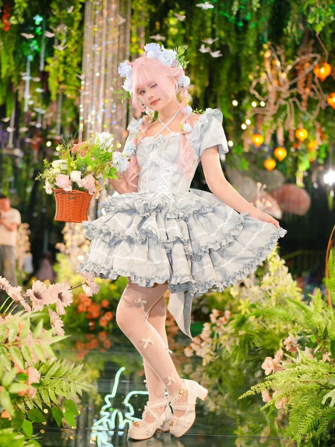Marshmallow Dream Puffy Mint Green OP Dress - LolitaEraMint Green OPSMarshmallow Dream Puffy Mint Green OP Dress
