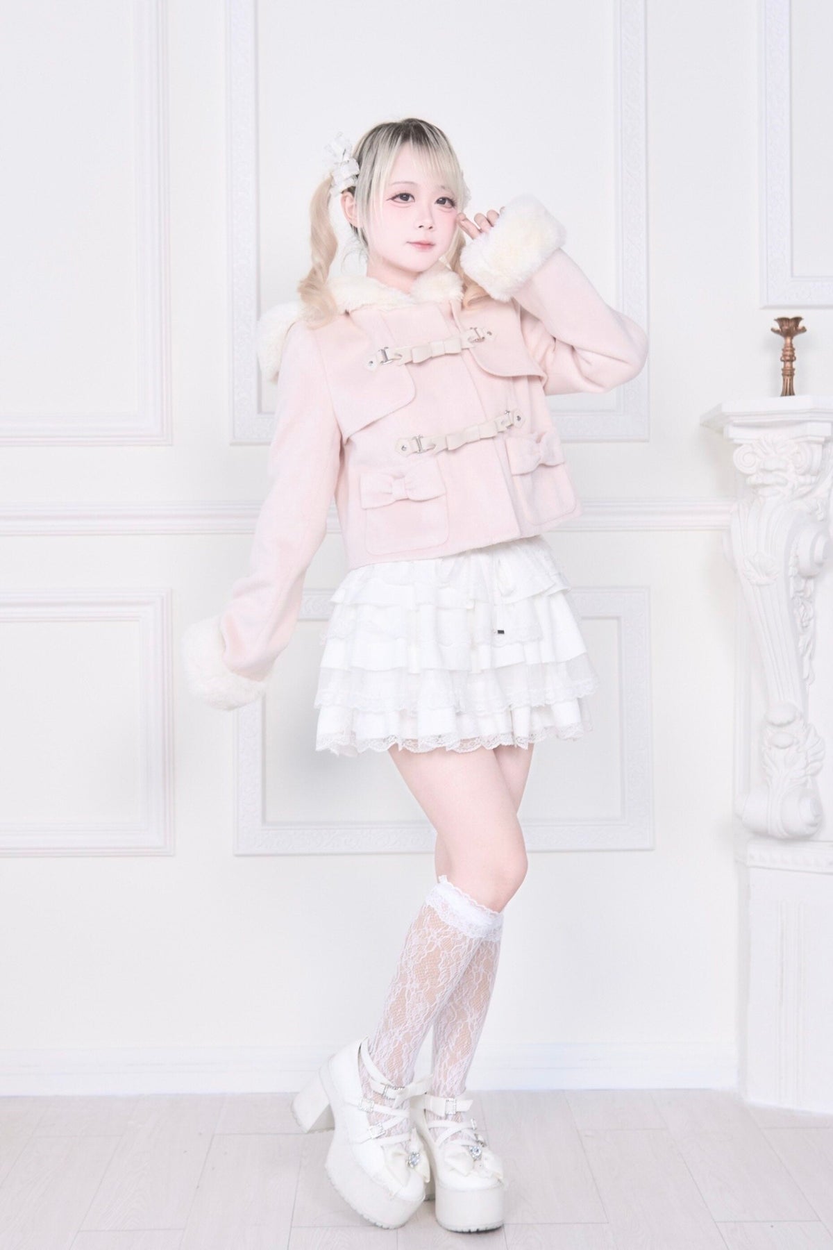 Mass Produced Japanese Style Bow Waist Tailored Top - LolitaEra