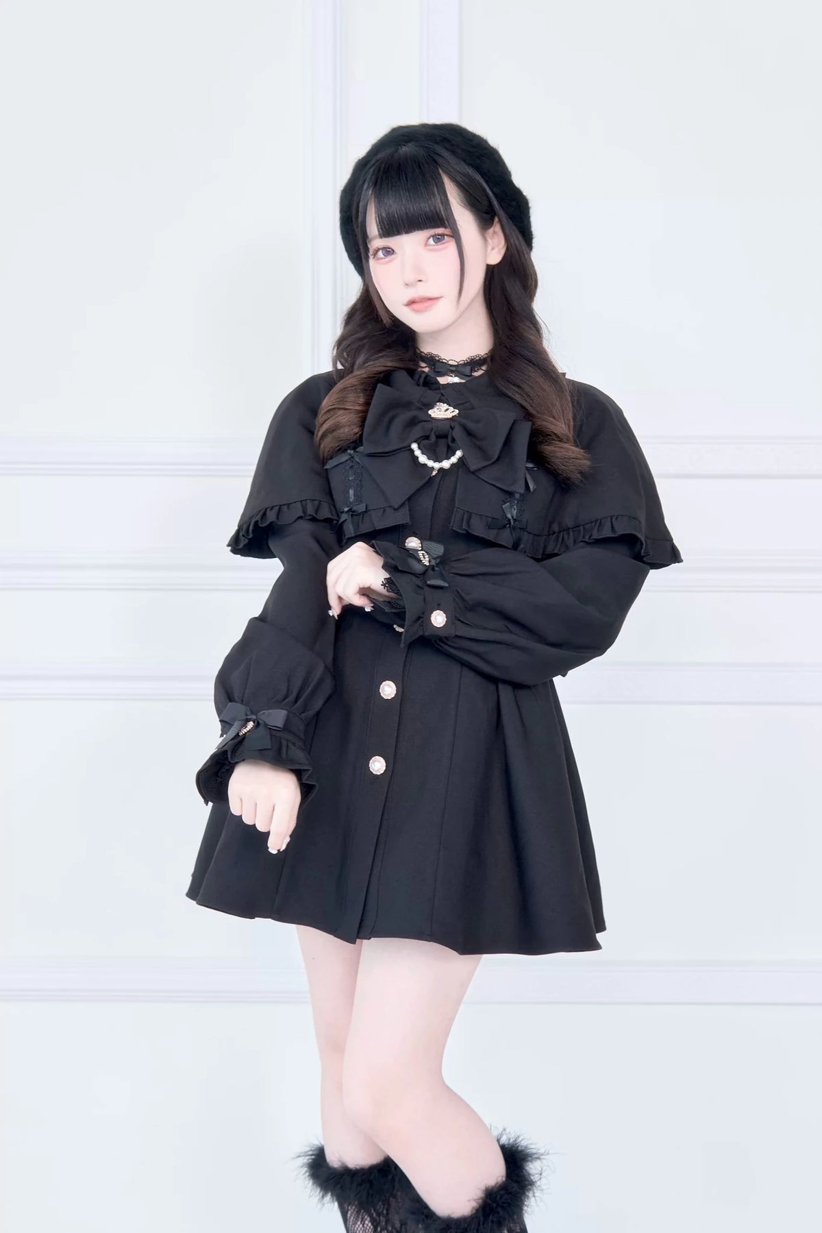 Mass Produced Japanese Style Cape Trench Coat - LolitaEra