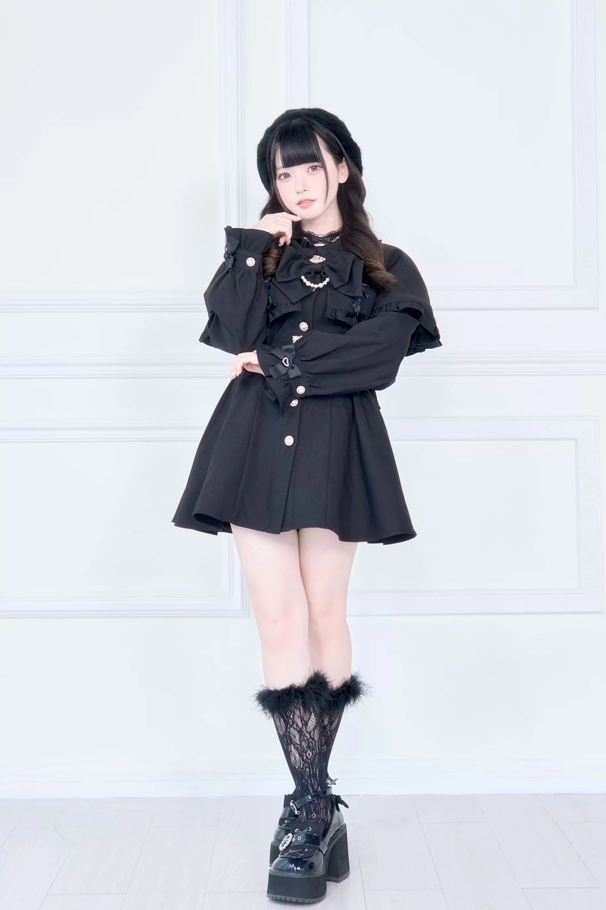 Mass Produced Japanese Style Cape Trench Coat - LolitaEra
