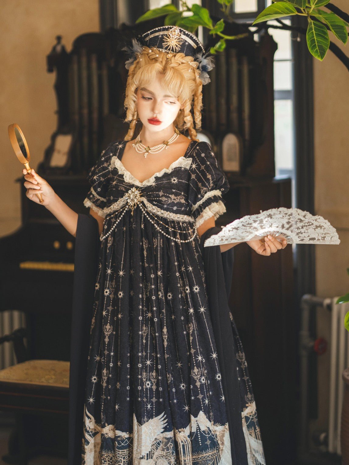 Mermaid Ode Empire Waist Gown - LolitaEraOP Dress+Waist ChainSMermaid Ode Empire Waist Gown