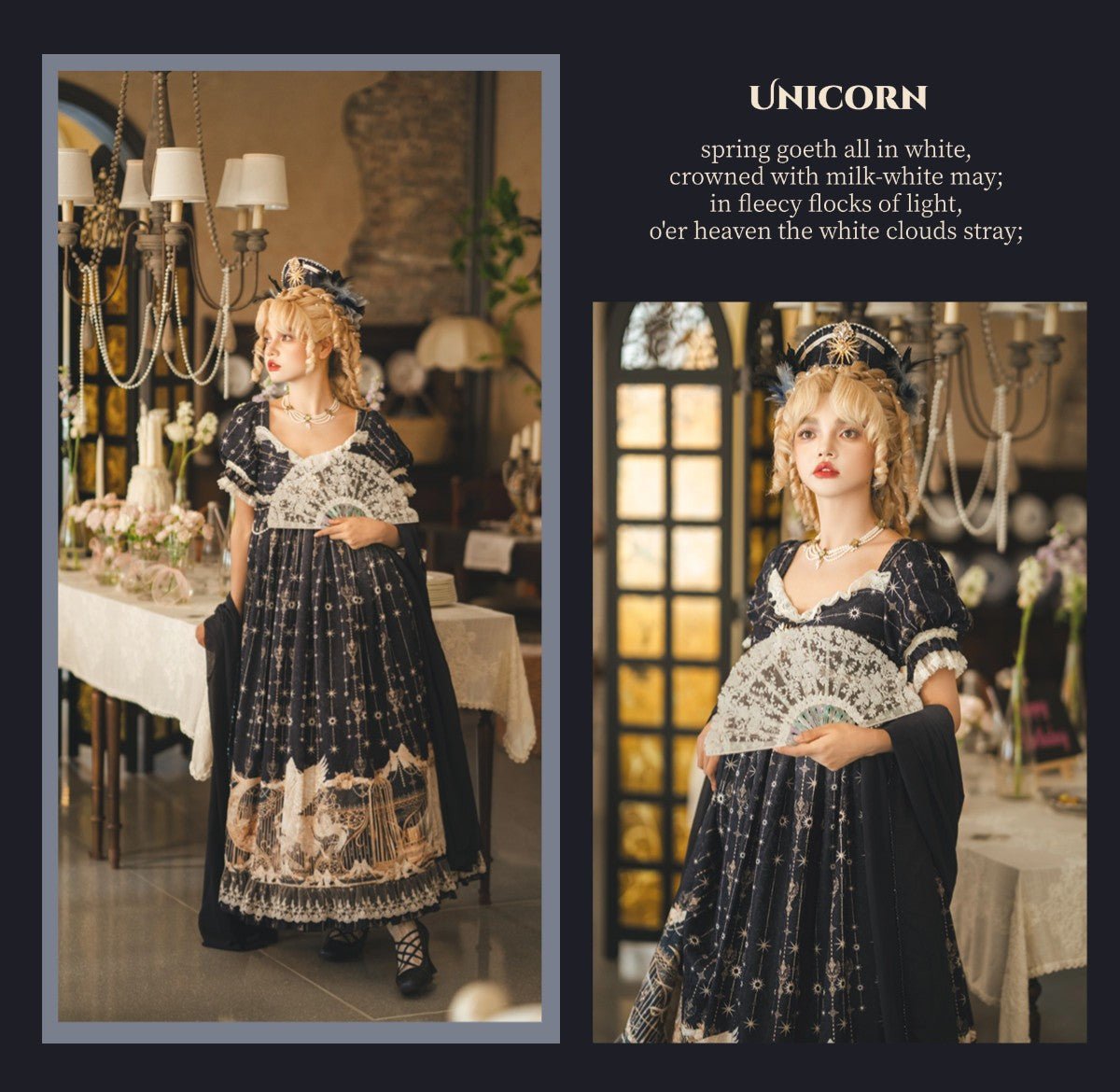 Mermaid Ode Empire Waist Gown - LolitaEraOP Dress+Waist ChainSMermaid Ode Empire Waist Gown