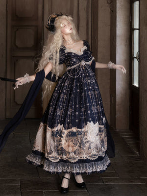 Mermaid Ode Empire Waist Gown - LolitaEraOP Dress+Waist ChainSMermaid Ode Empire Waist Gown
