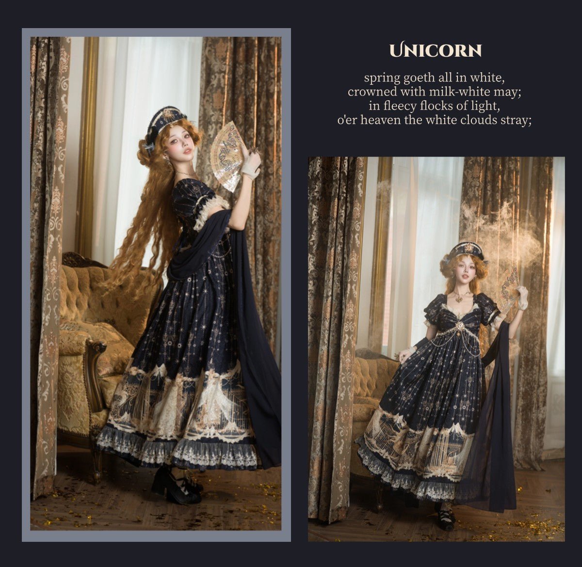 Mermaid Ode Empire Waist Gown - LolitaEraOP Dress+Waist ChainSMermaid Ode Empire Waist Gown