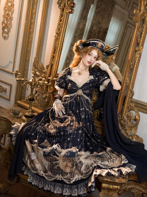 Mermaid Ode Empire Waist Gown - LolitaEraOP Dress+Waist ChainSMermaid Ode Empire Waist Gown