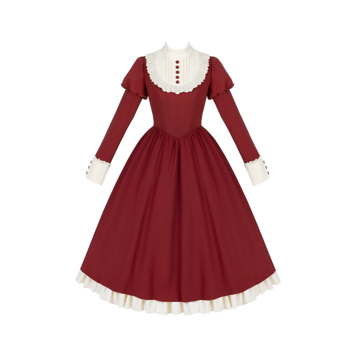 Miss Rita Elegant Maid‑Style Stand‑Collar Lolita OP Dress - LolitaEra