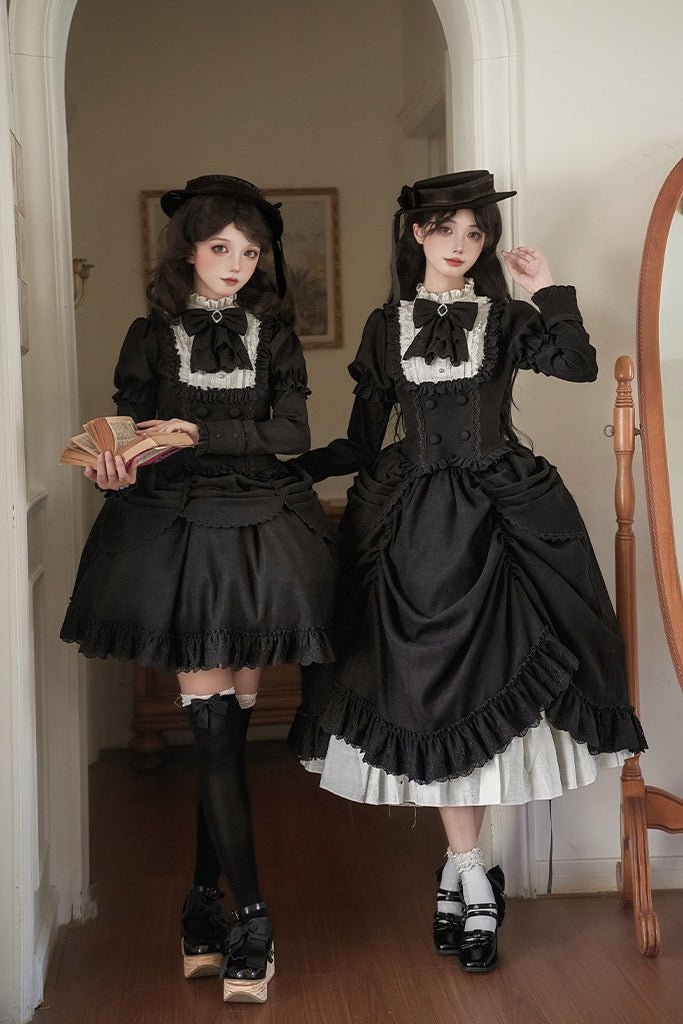 Mist City Jet Lag Classic Long/Short Skirt Set LE1192 - LolitaEraShort SK SetSMist City Jet Lag Classic Long/Short Skirt Set LE1192