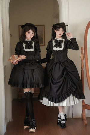 Mist City Jet Lag Classic Long/Short Skirt Set LE1192 - LolitaEraShort SK SetSMist City Jet Lag Classic Long/Short Skirt Set LE1192