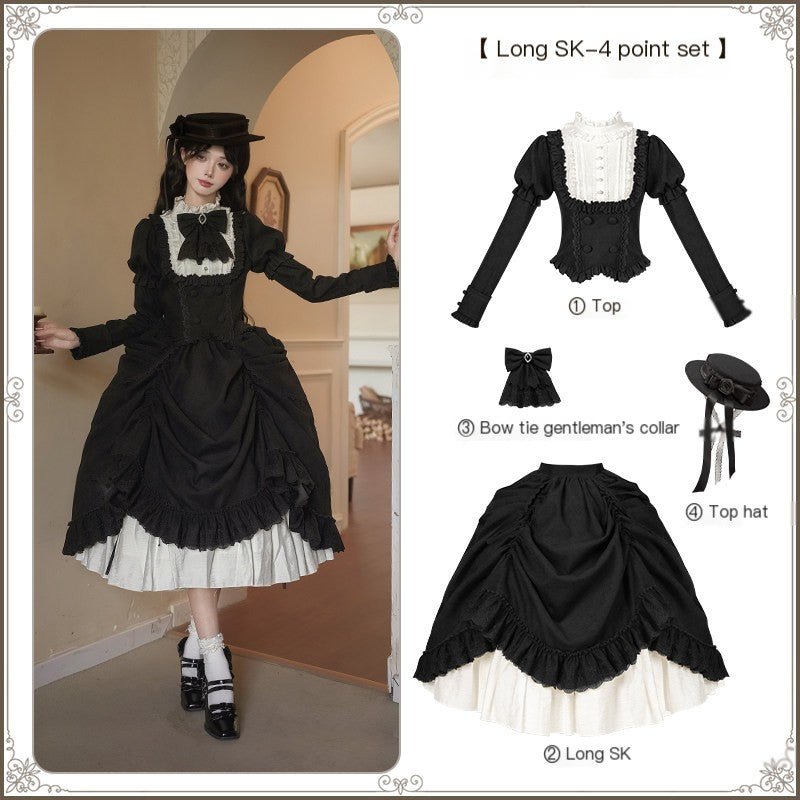Mist City Jet Lag Classic Long/Short Skirt Set LE1192 - LolitaEraLong SK SetSMist City Jet Lag Classic Long/Short Skirt Set LE1192