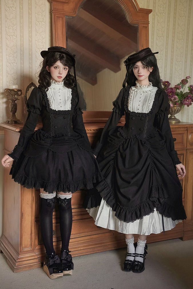 Mist City Jet Lag Classic Long/Short Skirt Set LE1192 - LolitaEraShort SK SetSMist City Jet Lag Classic Long/Short Skirt Set LE1192