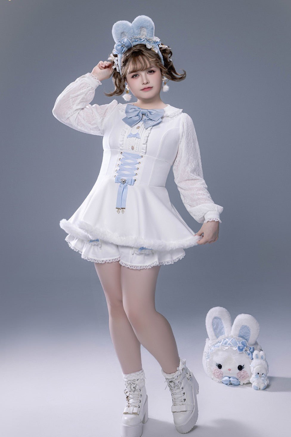 momo Collaboration Japanese Style Plush Set - LolitaEraBlack SetSmomo Collaboration Japanese Style Plush Set