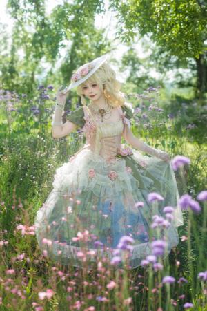 Monet's Garden Oil Painting Classic Lolita OP - LolitaEraOPSMonet's Garden Oil Painting Classic Lolita OP