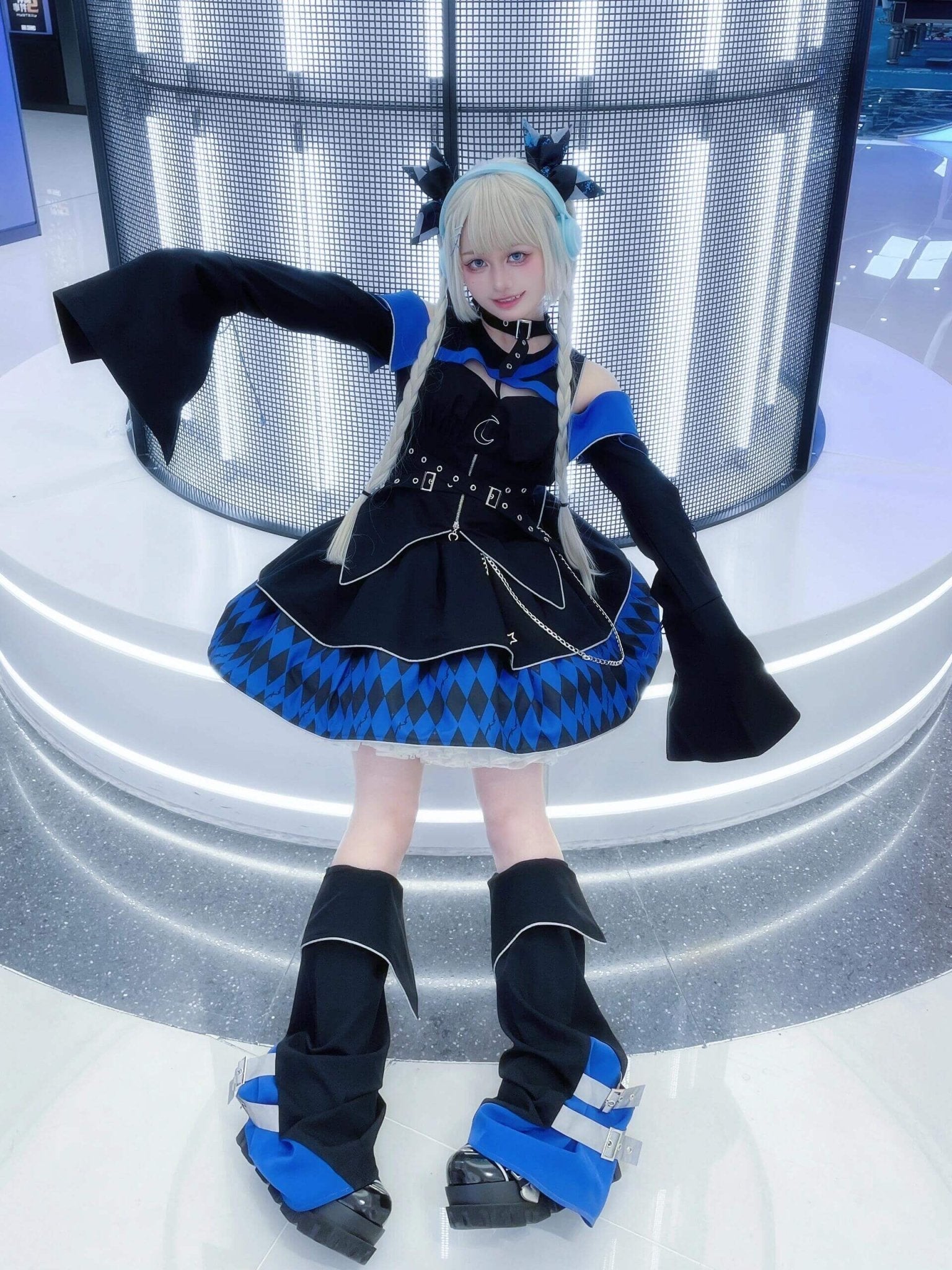 Moon Hidden Magical Girl Blue Battle Costume - LolitaEraBlue SetSMoon Hidden Magical Girl Blue Battle Costume