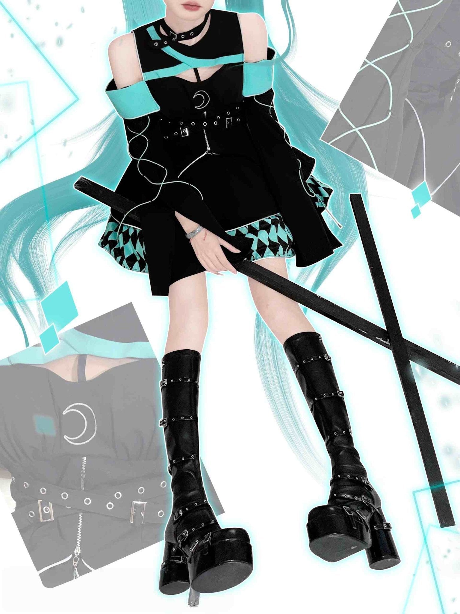 Moon Hidden Magical Girl Green Battle Costume - LolitaEraGreen SetSMoon Hidden Magical Girl Green Battle Costume