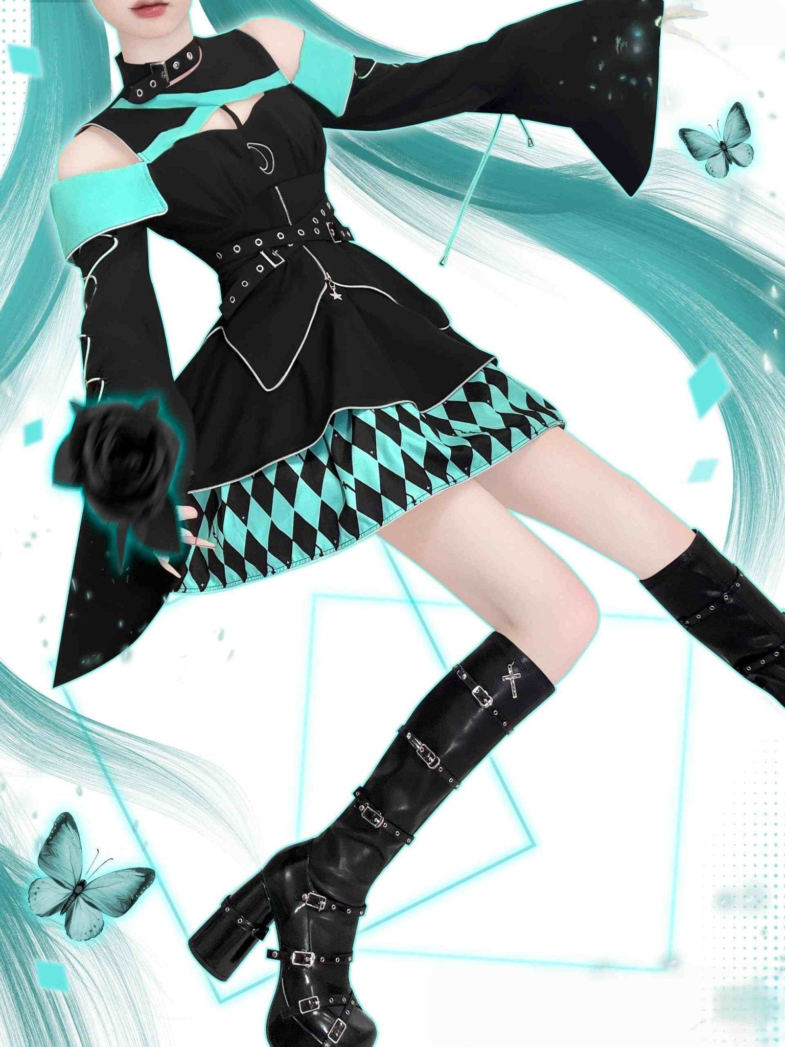 Moon Hidden Magical Girl Green Battle Costume - LolitaEraGreen SetSMoon Hidden Magical Girl Green Battle Costume