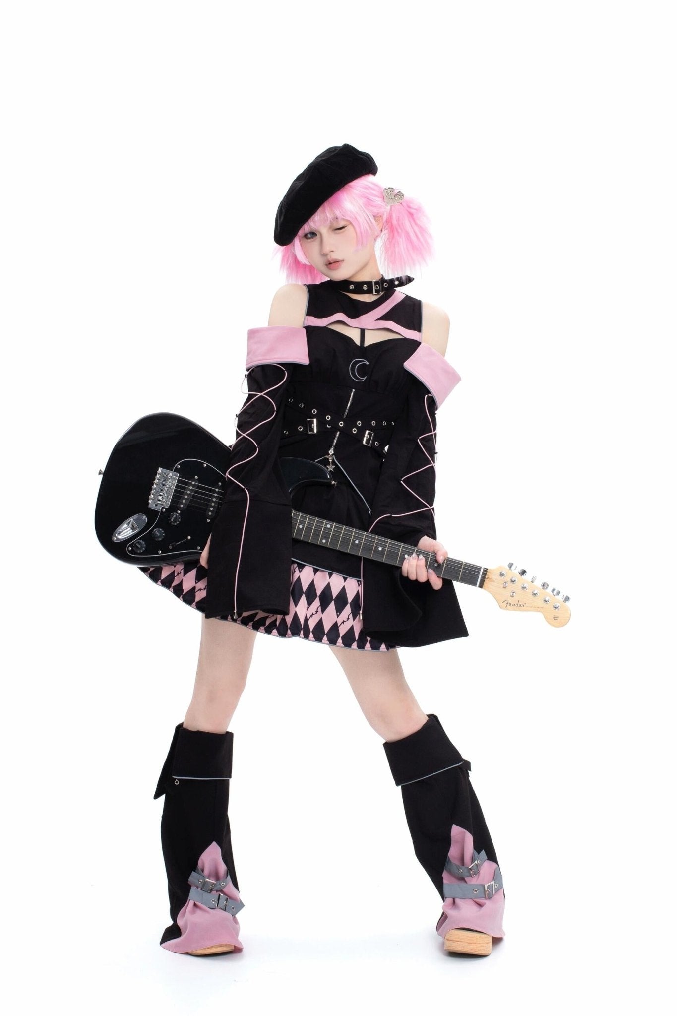 Moon Hidden Magical Girl Pink Battle Costume - LolitaEraPink SetSMoon Hidden Magical Girl Pink Battle Costume