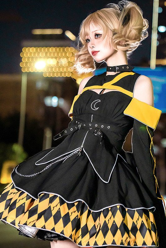 Moon Hidden Magical Girl Yellow Battle Costume - LolitaEraYellow SetSMoon Hidden Magical Girl Yellow Battle Costume