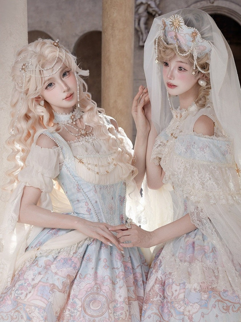Moon Veil Zodiac Elegant Retro Ancient Greek Lolita Accessories - LolitaEra
