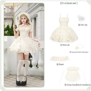 Moonlight Variation Lolita Boned Frilled Twin JSK - LolitaEraShort JSK SetSMoonlight Variation Lolita Boned Frilled Twin JSK