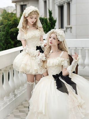 Moonlight Variation Lolita Boned Frilled Twin JSK - LolitaEraShort JSK SetSMoonlight Variation Lolita Boned Frilled Twin JSK