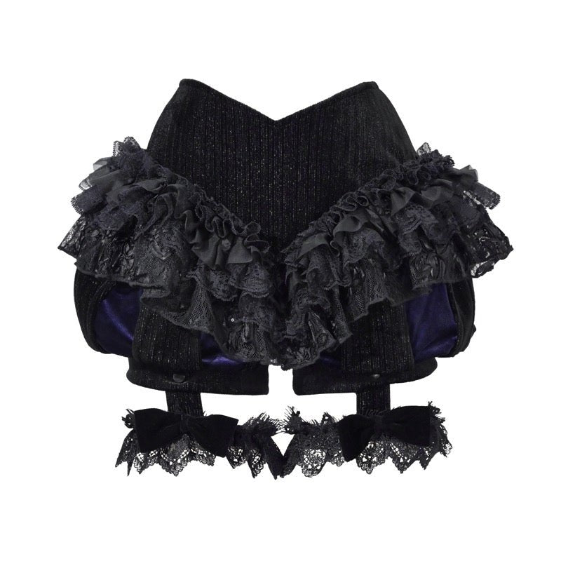 Mourning Day Gothic Top & Shorts Set - LolitaEra