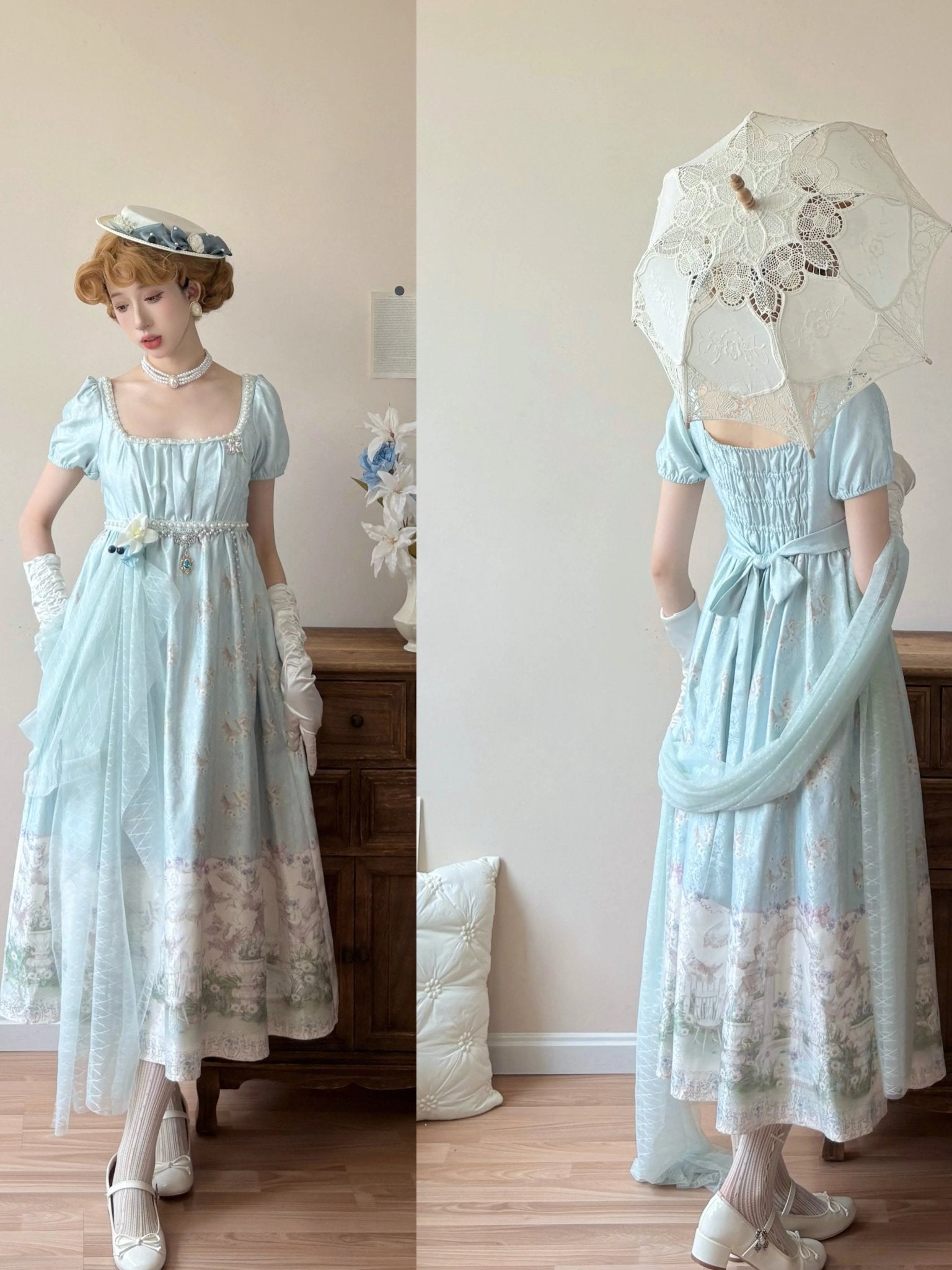 Nai Spring Lolita Empire Dress - LolitaEra