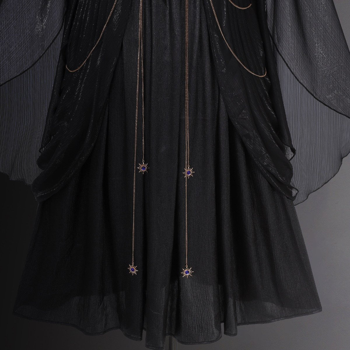 Night Envoy Gothic Black Grecian Dress 1331 - LolitaEraBlackSNight Envoy Gothic Black Grecian Dress 1331