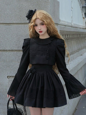 Night Traveler Lolita JSK Set - LolitaEraBlack CoatSNight Traveler Lolita JSK Set