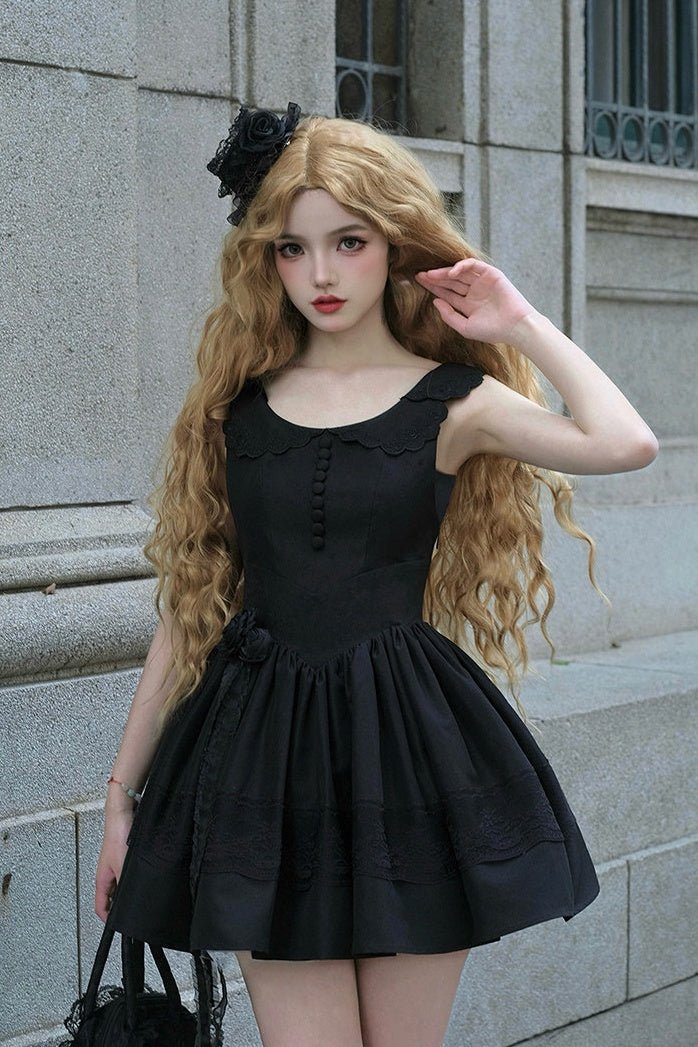 Night Traveler Lolita JSK Set - LolitaEraBlack CoatSNight Traveler Lolita JSK Set