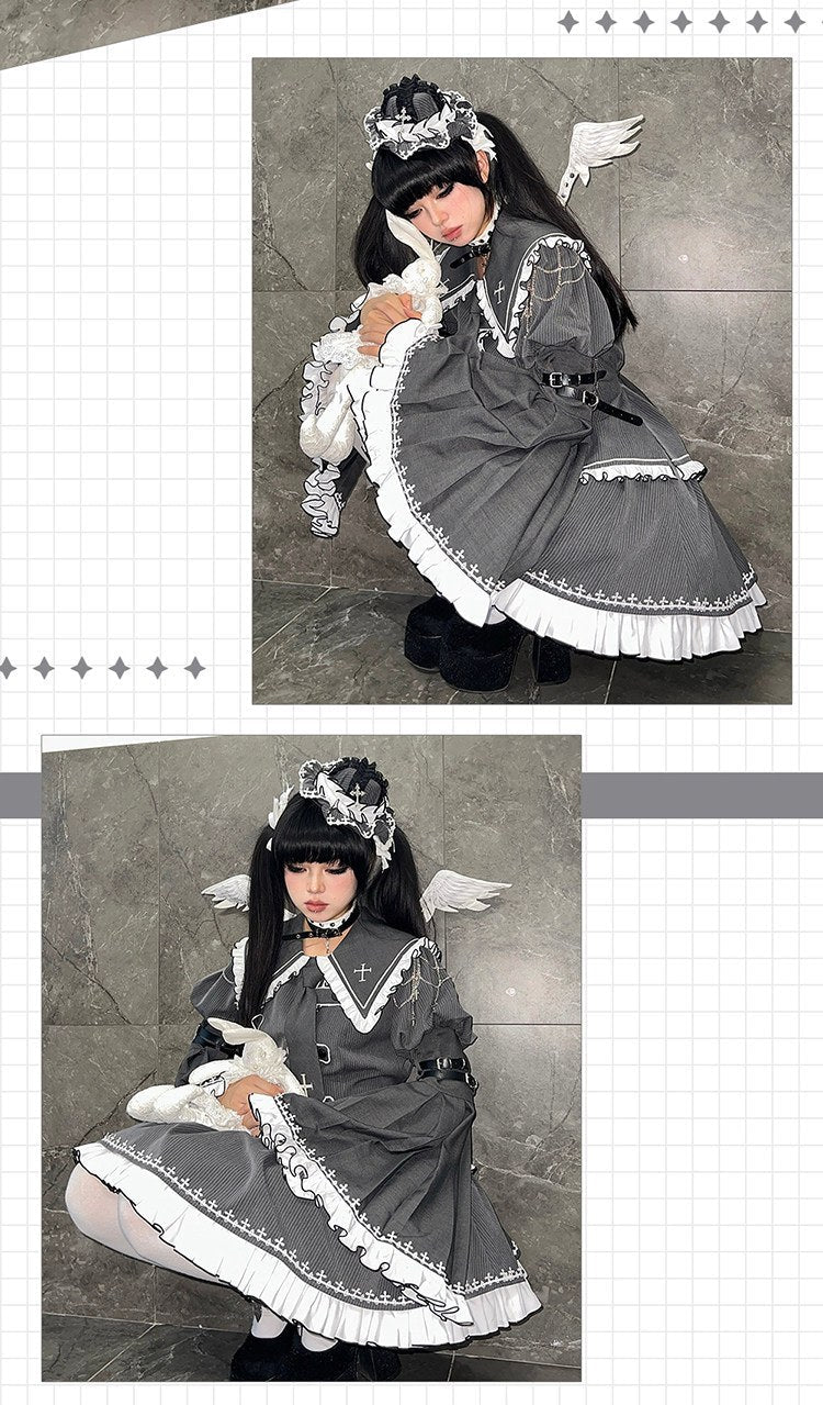 Non - Workday Gothic Lolita Princess Sleeve Dress - LolitaEraTop+SKSNon - Workday Gothic Lolita Princess Sleeve Dress