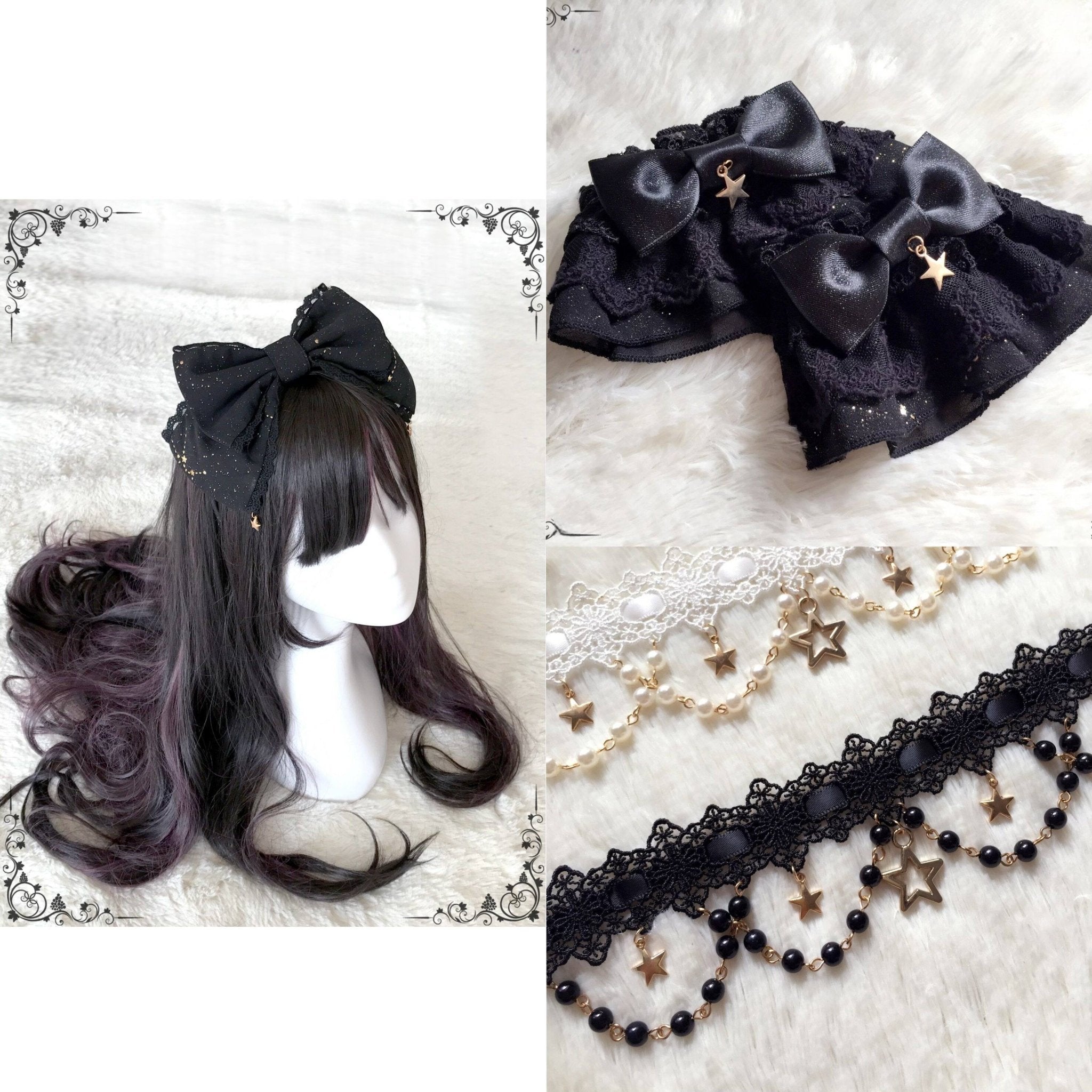 November Sakuya Gothic Constellation Short Sleeve Lolita OP - LolitaEra