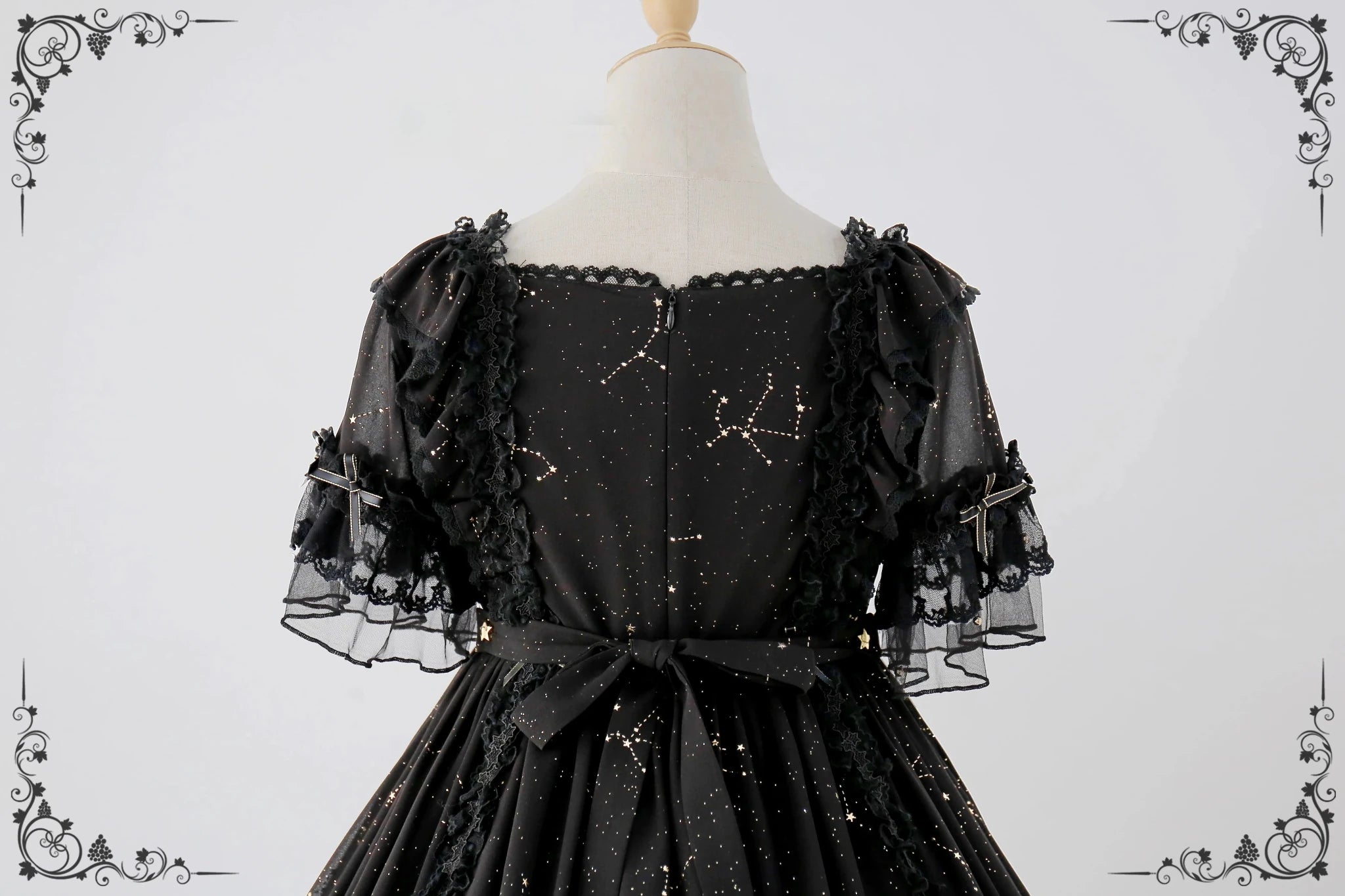 November Sakuya Gothic Constellation Short Sleeve Lolita OP - LolitaEra