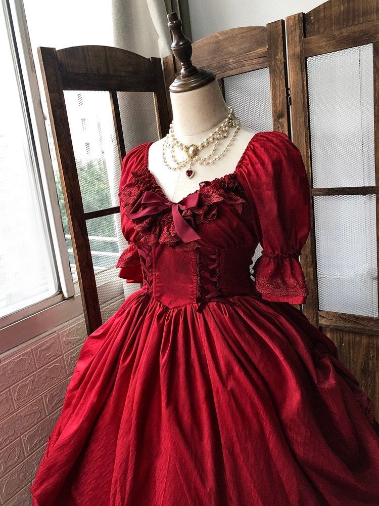 Nyx's Kiss High - Neck Elegant French Lolita Dress - LolitaEraBlackSNyx's Kiss High - Neck Elegant French Lolita Dress