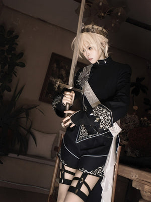 Oathkeeper Sword | Dark Gothic Prince Outfit 1330 - LolitaEraTopSOathkeeper Sword | Dark Gothic Prince Outfit 1330