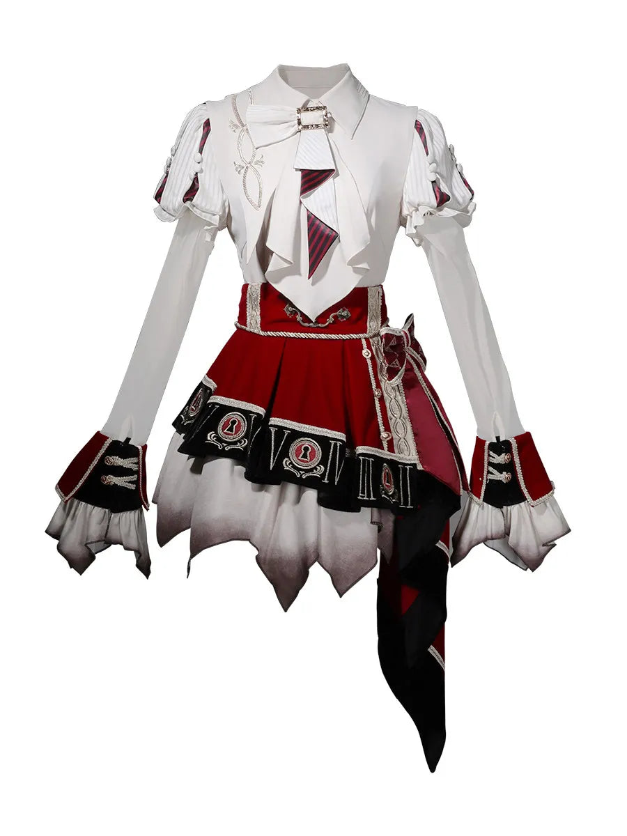 Unknown Star Original Burnt-out Movement Lolita Academy Style Moonlight Lolita White Classical SK Set Summer