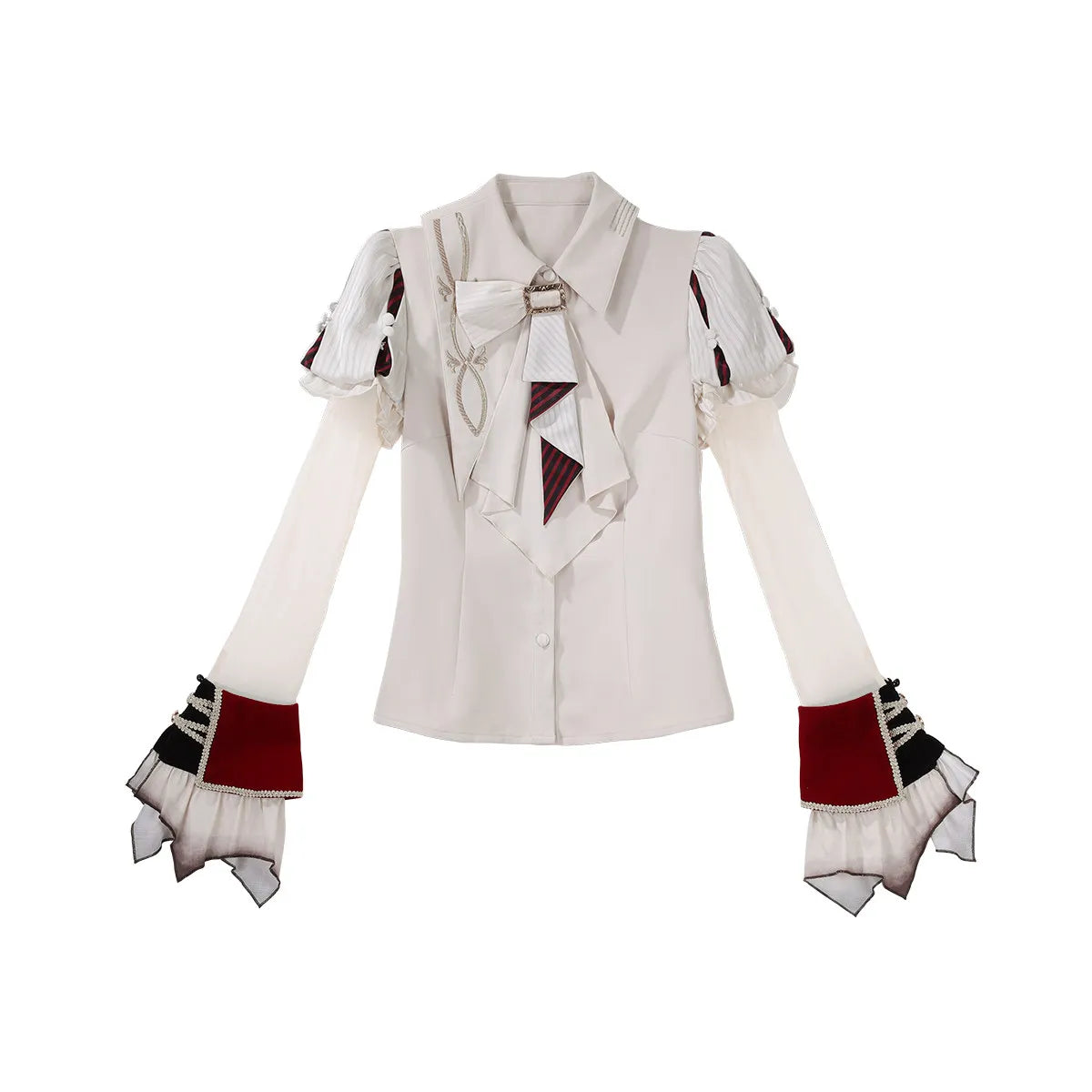 Unknown Star Original Burnt-out Movement Lolita Academy Style Moonlight Lolita White Classical SK Set Summer