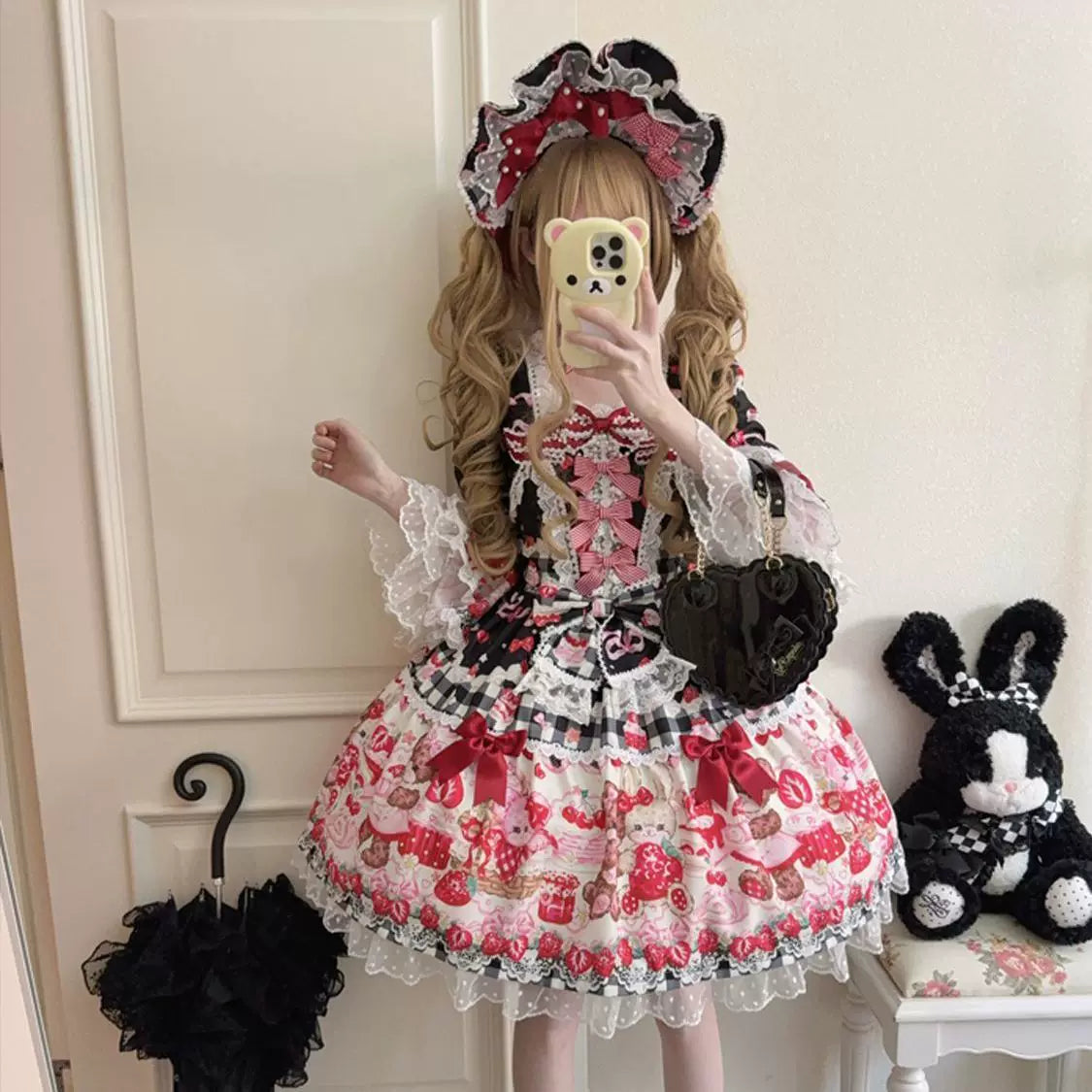Genuine design cute long-sleeve, dress, Lolita style, Lolita OP