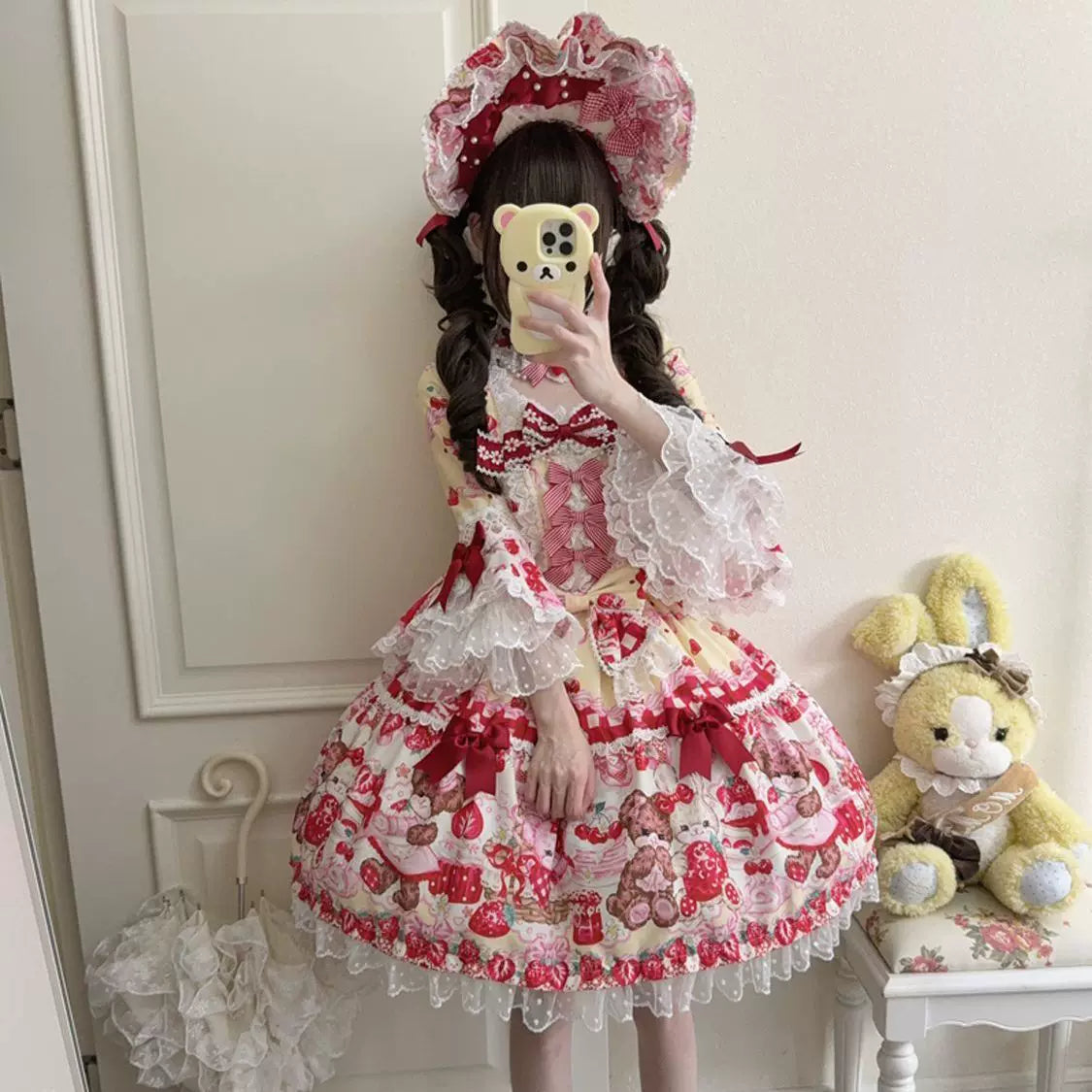 Genuine design cute long-sleeve, dress, Lolita style, Lolita OP