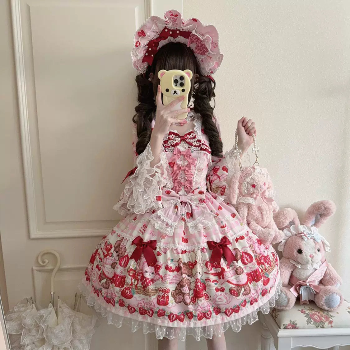 Genuine design cute long-sleeve, dress, Lolita style, Lolita OP
