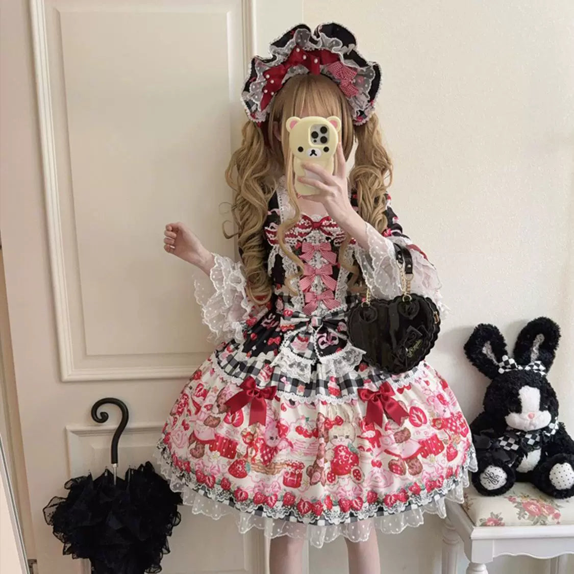 Genuine design cute long-sleeve, dress, Lolita style, Lolita OP